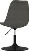 vidaXL - Eetkamerstoelen - draaibaar - 4 - st - fluweel - donkergrijs
