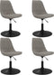 vidaXL - Eetkamerstoelen - draaibaar - 4 - st - fluweel - lichtgrijs