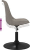 vidaXL - Eetkamerstoelen - draaibaar - 4 - st - fluweel - lichtgrijs