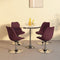 vidaXL - Eetkamerstoelen - draaibaar - 4 - st - stof - paars