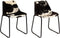vidaXL - Eetkamerstoelen - echt - geitenleer - 2 - st