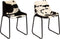 vidaXL - Eetkamerstoelen - echt - geitenleer - 2 - st