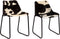 vidaXL - Eetkamerstoelen - echt - geitenleer - 2 - st