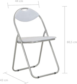 vidaXL - Eetkamerstoelen - inklapbaar - 2 - st - kunstleer - wit