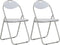 vidaXL - Eetkamerstoelen - inklapbaar - 2 - st - kunstleer - wit