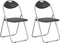 vidaXL - Eetkamerstoelen - inklapbaar - 2 - st - kunstleer - zwart