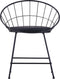 vidaXL - Eetkamerstoelen - met - kunstleren - zittingen - 2 - st - staal - zwart