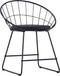 vidaXL - Eetkamerstoelen - met - kunstleren - zittingen - 2 - st - staal - zwart