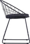 vidaXL - Eetkamerstoelen - met - kunstleren - zittingen - 2 - st - staal - zwart