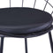 vidaXL - Eetkamerstoelen - met - kunstleren - zittingen - 2 - st - staal - zwart