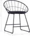 vidaXL - Eetkamerstoelen - met - kunstleren - zittingen - 2 - st - staal - zwart