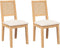 vidaXL - Eetkamerstoelen - met - kussens - 2 - st - massief - hout - rubber