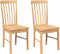 vidaXL - Eetkamerstoelen - met - kussens - 2 - st - massief - hout - rubber