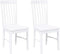 vidaXL - Eetkamerstoelen - met - kussens - 2 - st - massief - hout - rubber - wit