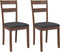 vidaXL - Eetkamerstoelen - met - kussens - 2 - st - massief - hout - rubber - bruin