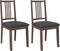 vidaXL - Eetkamerstoelen - met - kussens - 2 - st - massief - hout - rubber - bruin