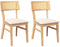 vidaXL - Eetkamerstoelen - met - kussens - 2 - st - massief - hout - rubber