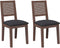 vidaXL - Eetkamerstoelen - met - kussens - 2 - st - massief - hout - rubber - bruin