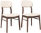 vidaXL - Eetkamerstoelen - met - kussens - 2 - st - massief - hout - rubber - bruin