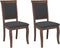 vidaXL - Eetkamerstoelen - met - kussens - 2 - st - massief - hout - rubber - bruin