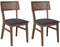 vidaXL - Eetkamerstoelen - met - kussens - 2 - st - massief - hout - rubber - bruin