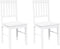 vidaXL - Eetkamerstoelen - met - kussens - 2 - st - massief - hout - rubber - wit
