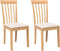 vidaXL - Eetkamerstoelen - met - kussens - 2 - st - massief - hout - naturel - rubber