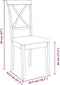 vidaXL - Eetkamerstoelen - met - kussens - 2 - st - massief - hout - rubber - bruin