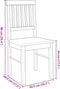 vidaXL - Eetkamerstoelen - met - kussens - 2 - st - massief - hout - rubber - wit