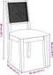 vidaXL - Eetkamerstoelen - met - kussens - 2 - st - massief - hout - rubber