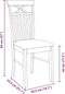 vidaXL - Eetkamerstoelen - met - kussens - 2 - st - massief - hout - rubber - wit