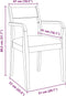 vidaXL - Eetkamerstoelen - met - kussens - 2 - st - massief - hout - rubber - wit