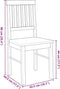 vidaXL - Eetkamerstoelen - met - kussens - 2 - st - massief - hout - rubber - wit