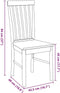 vidaXL - Eetkamerstoelen - met - kussens - 2 - st - massief - hout - rubber