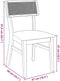 vidaXL - Eetkamerstoelen - met - kussens - 2 - st - massief - hout - rubber