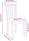 vidaXL - Eetkamerstoelen - met - kussens - 2 - st - massief - hout - rubber - wit