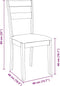 vidaXL - Eetkamerstoelen - met - kussens - 2 - st - massief - hout - rubber - bruin