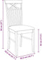 vidaXL - Eetkamerstoelen - met - kussens - 2 - st - massief - hout - rubber - wit