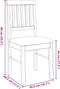 vidaXL - Eetkamerstoelen - met - kussens - 2 - st - massief - hout - rubber - wit