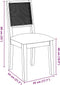 vidaXL - Eetkamerstoelen - met - kussens - 2 - st - massief - hout - rubber