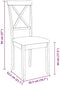 vidaXL - Eetkamerstoelen - met - kussens - 2 - st - massief - hout - rubber - wit