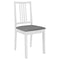 vidaXL - Eetkamerstoelen - met - kussens - 2 - st - massief - hout - wit