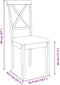 vidaXL - Eetkamerstoelen - met - kussens - 2 - st - massief - hout - rubber - wit