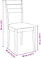 vidaXL - Eetkamerstoelen - met - kussens - 2 - st - massief - hout - rubber - bruin
