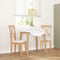vidaXL - Eetkamerstoelen - met - kussens - 2 - st - massief - hout - rubber