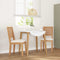 vidaXL - Eetkamerstoelen - met - kussens - 2 - st - massief - hout - rubber