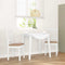 vidaXL - Eetkamerstoelen - met - kussens - 2 - st - massief - hout - rubber - wit