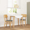 vidaXL - Eetkamerstoelen - met - kussens - 2 - st - massief - hout - rubber