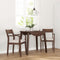vidaXL - Eetkamerstoelen - met - kussens - 2 - st - massief - hout - rubber - bruin