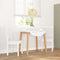 vidaXL - Eetkamerstoelen - met - kussens - 2 - st - massief - hout - rubber - wit